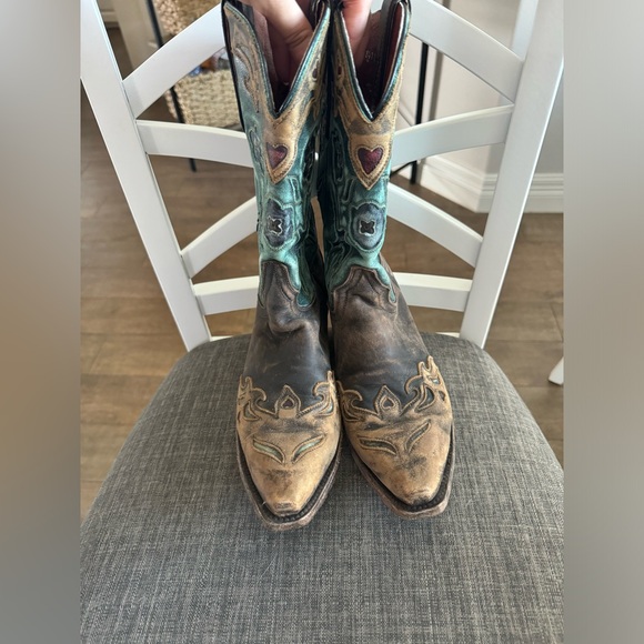 Dan Post Boots, Vintage Bluebird , women’s size 7 1/2 - Picture 2 of 8